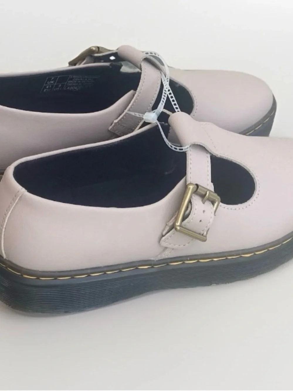 Dr. Martens Taupe Platform Mary Jane Shoes Womens US 9 New